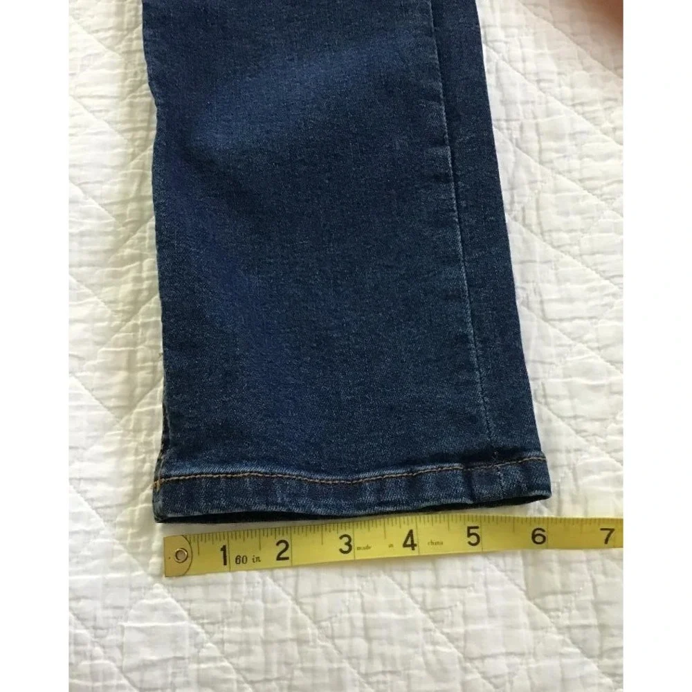 7 For All Mankind Slimmy Dark Wash Slim Fit Straight Leg Jeans Size 16 Girls EUC